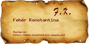 Fehér Konstantina névjegykártya